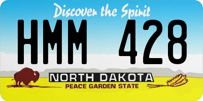 ND license plate HMM428