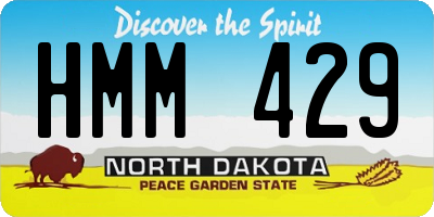 ND license plate HMM429