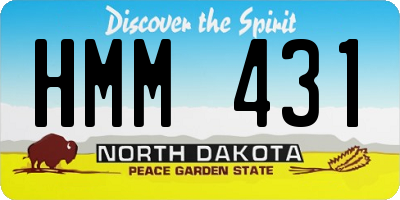 ND license plate HMM431