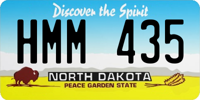 ND license plate HMM435