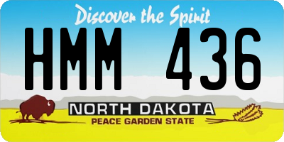 ND license plate HMM436