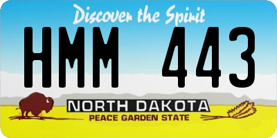 ND license plate HMM443
