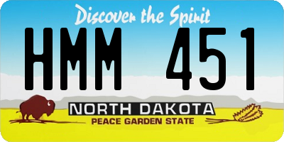 ND license plate HMM451