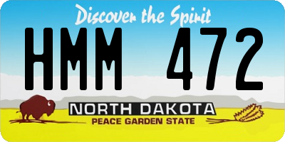ND license plate HMM472