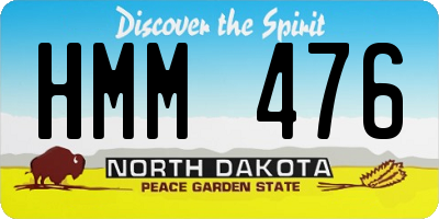 ND license plate HMM476