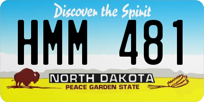 ND license plate HMM481