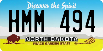ND license plate HMM494
