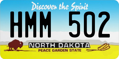 ND license plate HMM502