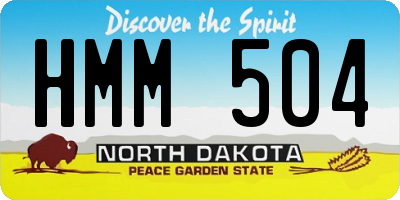 ND license plate HMM504
