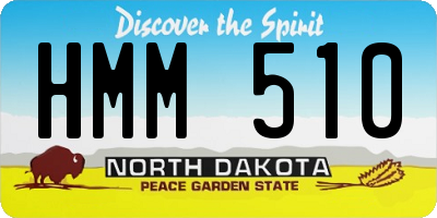 ND license plate HMM510