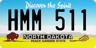 ND license plate HMM511