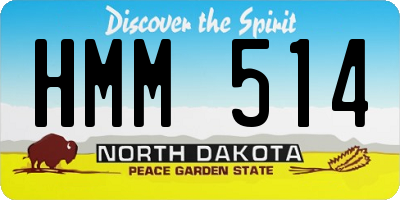 ND license plate HMM514