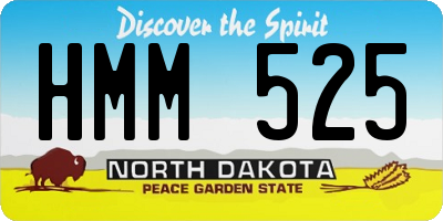 ND license plate HMM525