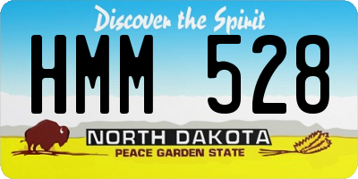 ND license plate HMM528