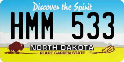 ND license plate HMM533