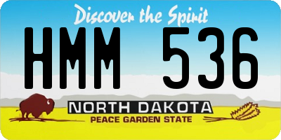 ND license plate HMM536