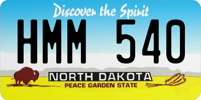ND license plate HMM540