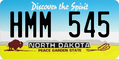 ND license plate HMM545