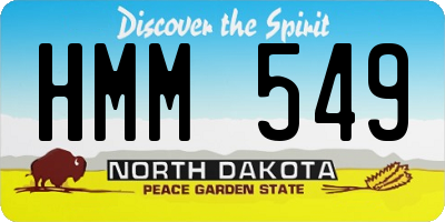 ND license plate HMM549