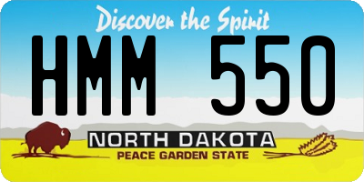 ND license plate HMM550