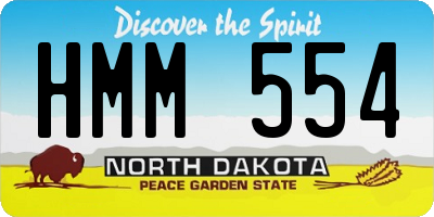ND license plate HMM554