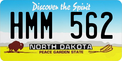 ND license plate HMM562