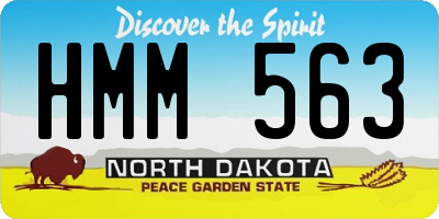 ND license plate HMM563
