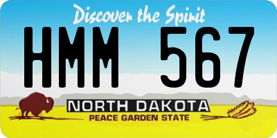 ND license plate HMM567