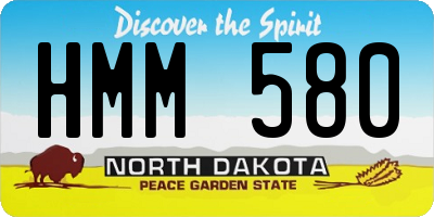 ND license plate HMM580