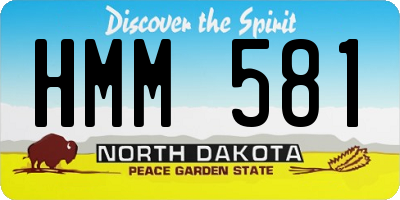 ND license plate HMM581
