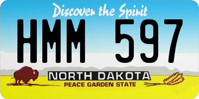 ND license plate HMM597