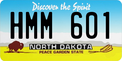 ND license plate HMM601