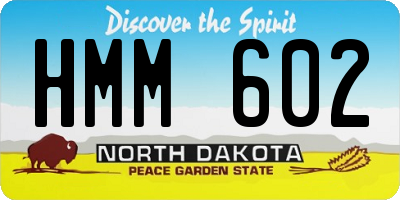 ND license plate HMM602