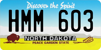 ND license plate HMM603