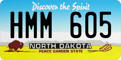 ND license plate HMM605