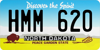 ND license plate HMM620