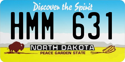 ND license plate HMM631