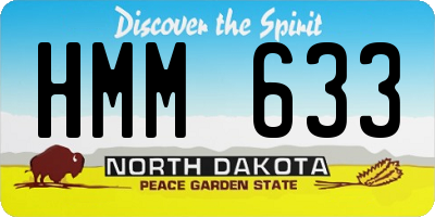 ND license plate HMM633