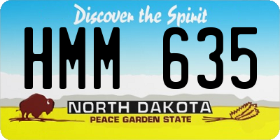 ND license plate HMM635
