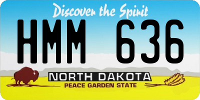 ND license plate HMM636