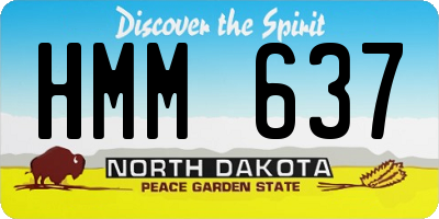 ND license plate HMM637