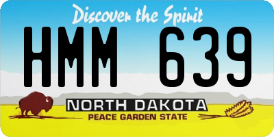 ND license plate HMM639