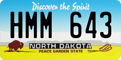 ND license plate HMM643