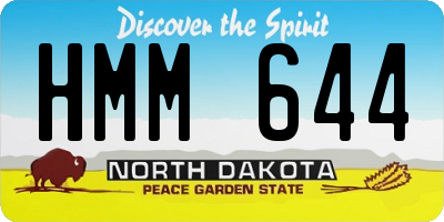 ND license plate HMM644