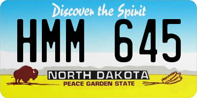 ND license plate HMM645