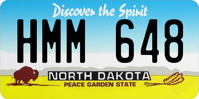 ND license plate HMM648
