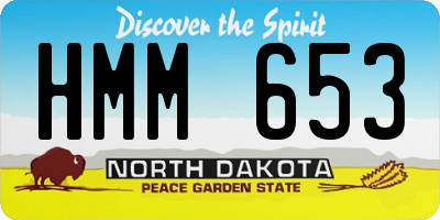 ND license plate HMM653