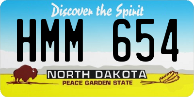 ND license plate HMM654