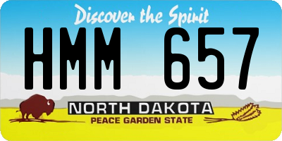 ND license plate HMM657