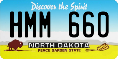 ND license plate HMM660